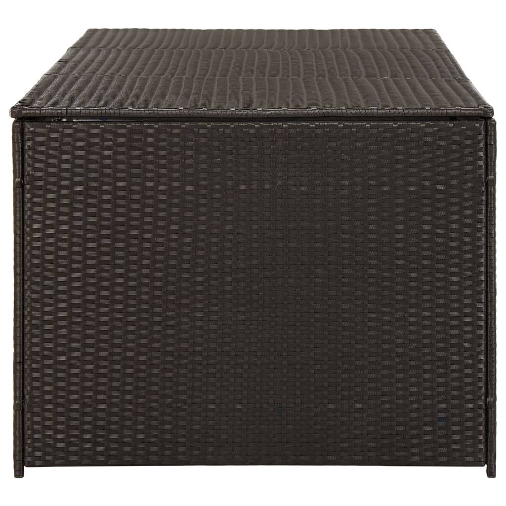 Garden Storage Box Poly Rattan Brown - 180×90×70cm