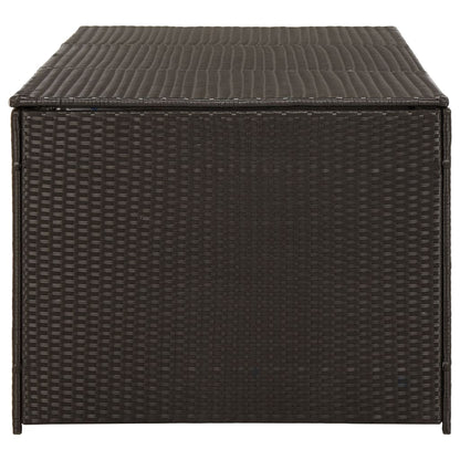 Garden Storage Box Poly Rattan Brown - 180×90×70cm