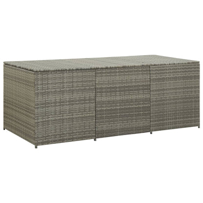 Garden Storage Box Poly Rattan Grey - 180×90×70cm