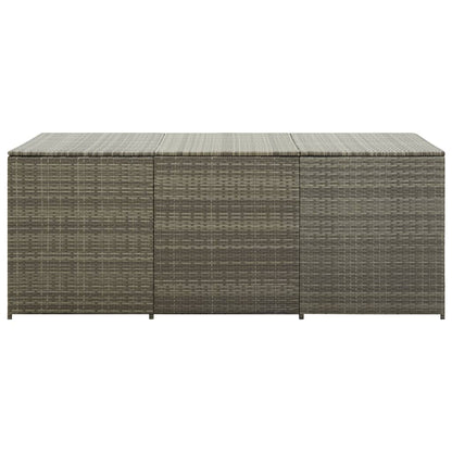 Garden Storage Box Poly Rattan Grey - 180×90×70cm