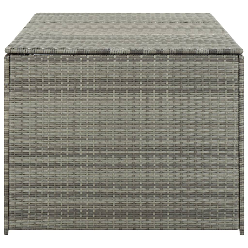 Garden Storage Box Poly Rattan Grey - 180×90×70cm