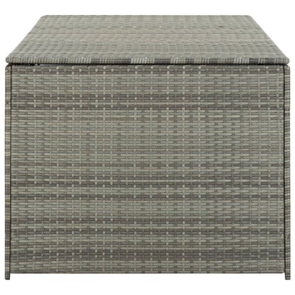 Garden Storage Box Poly Rattan Grey - 180×90×70cm