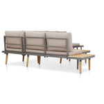 5 Piece Garden Lounge Set with Cushions Solid Acacia Wood Brown