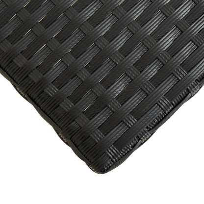 Garden Bench 80 cm Poly Rattan Black - 80×40×40cm