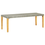 Garden Bench 80 cm Poly Rattan Grey