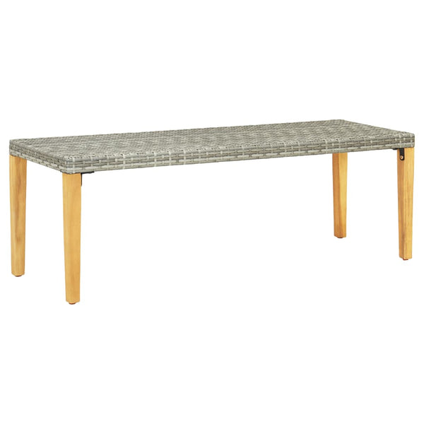  Garden Bench 80 cm Poly Rattan Grey