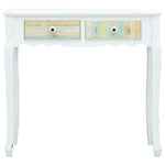 Console Table 2 Drawers MDF White