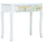 Console Table 2 Drawers MDF White