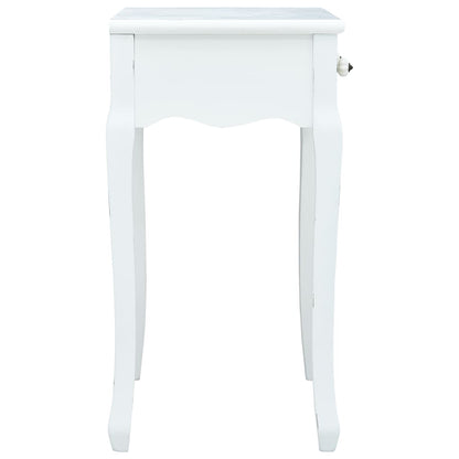 Console Table 2 Drawers MDF White