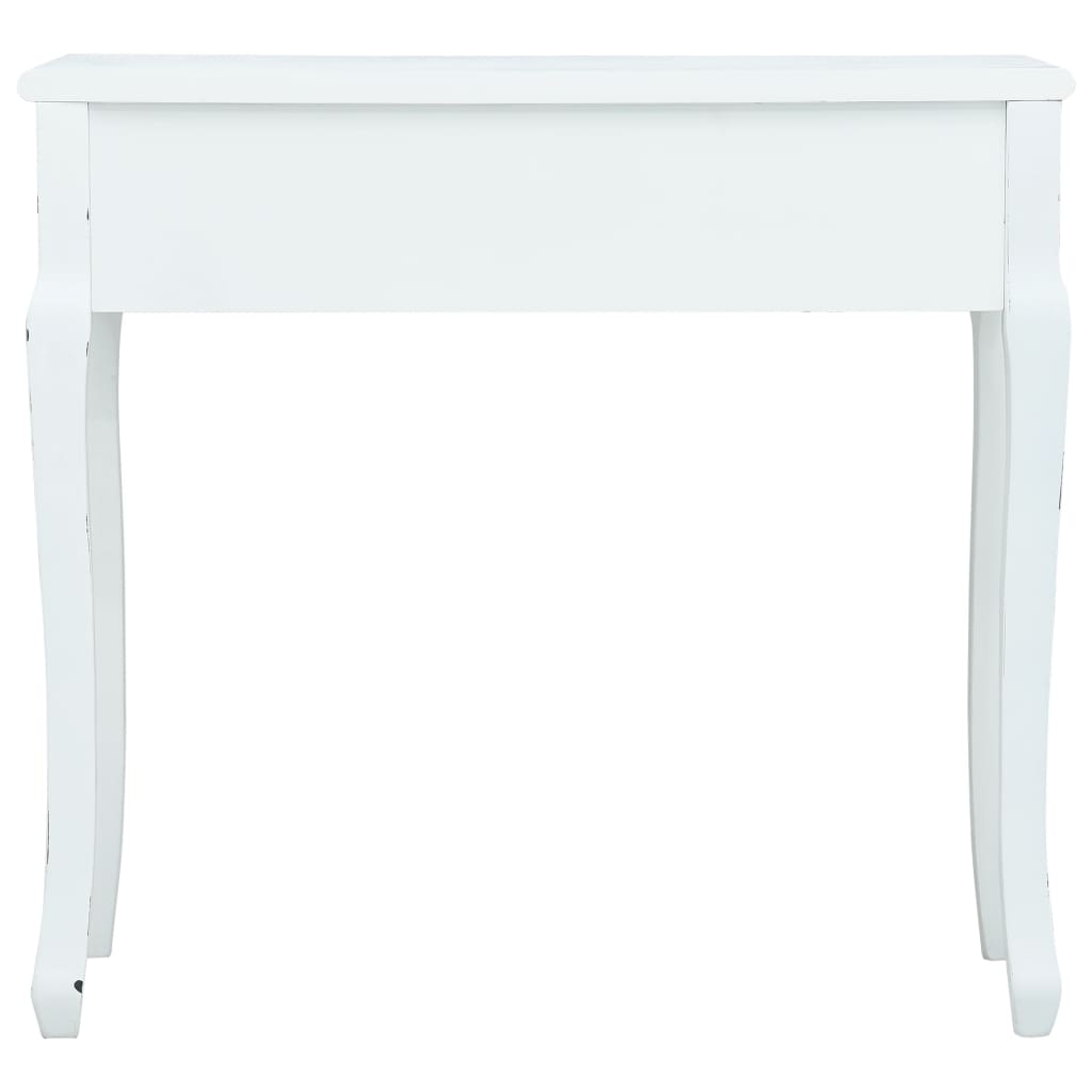 Console Table 2 Drawers MDF White