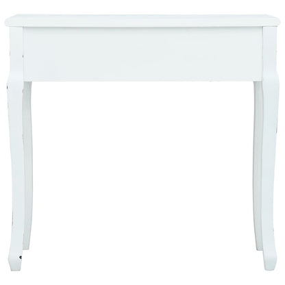Console Table 2 Drawers MDF White