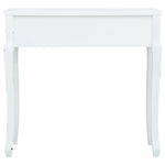 Console Table 2 Drawers MDF White