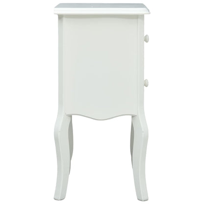 Bedside Cabinet White - 43×32×65cm