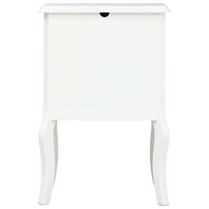 Bedside Cabinet White - 43×32×65cm