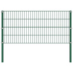 Fence Panel with Posts Iron 3.4 m Green