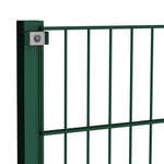 Fence Panel with Posts Iron 3.4 m Green