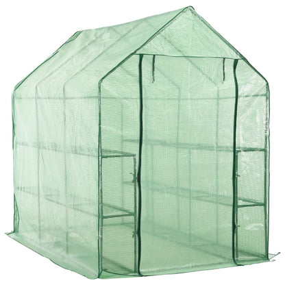 Walk-in Greenhouse with 12 Shelves Steel