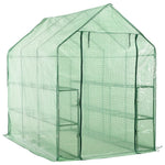 Walk-in Greenhouse with 12 Shelves Steel