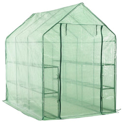 Walk-in Greenhouse with 12 Shelves Steel