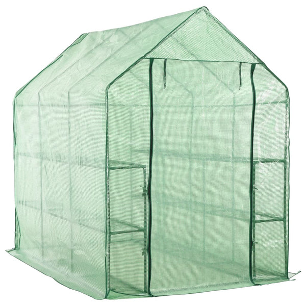  Walk-in Greenhouse with 12 Shelves Steel
