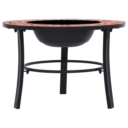 Mosaic Fire Pit Terracotta 68cm Ceramic