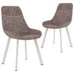 Dining Chairs 2 pcs Brown faux Leather