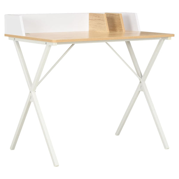  Desk White and Natural