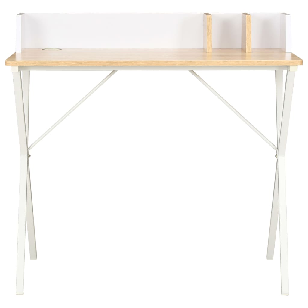 Desk White and Natural