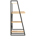 Desk with Shelving Unit Black and Oak