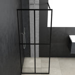 Shower Screen Transparent (glass) + black (profile)