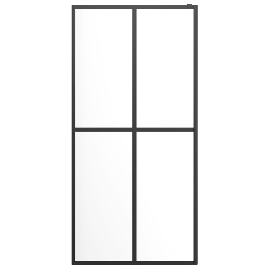 Shower Screen Transparent (glass) + black (profile)