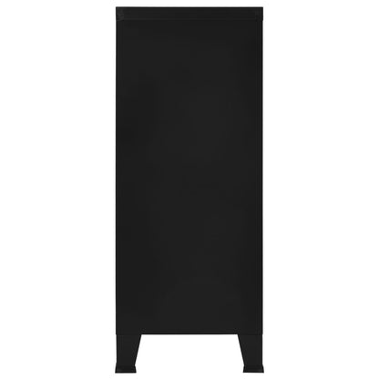 Filing Cabinet Industrial Steel (Black)