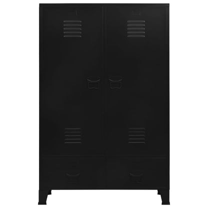 Wardrobe Industrial Black Steel