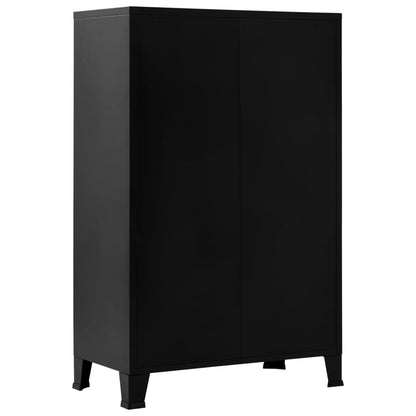 Filing Cabinet with 6 Doors Industrial Black Steel