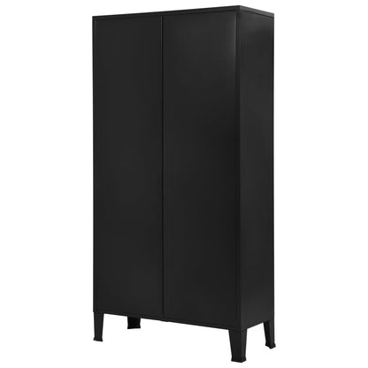 Bookshelf Industrial Black Steel