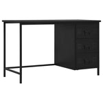 Desk with Drawers Industrial Black Steel