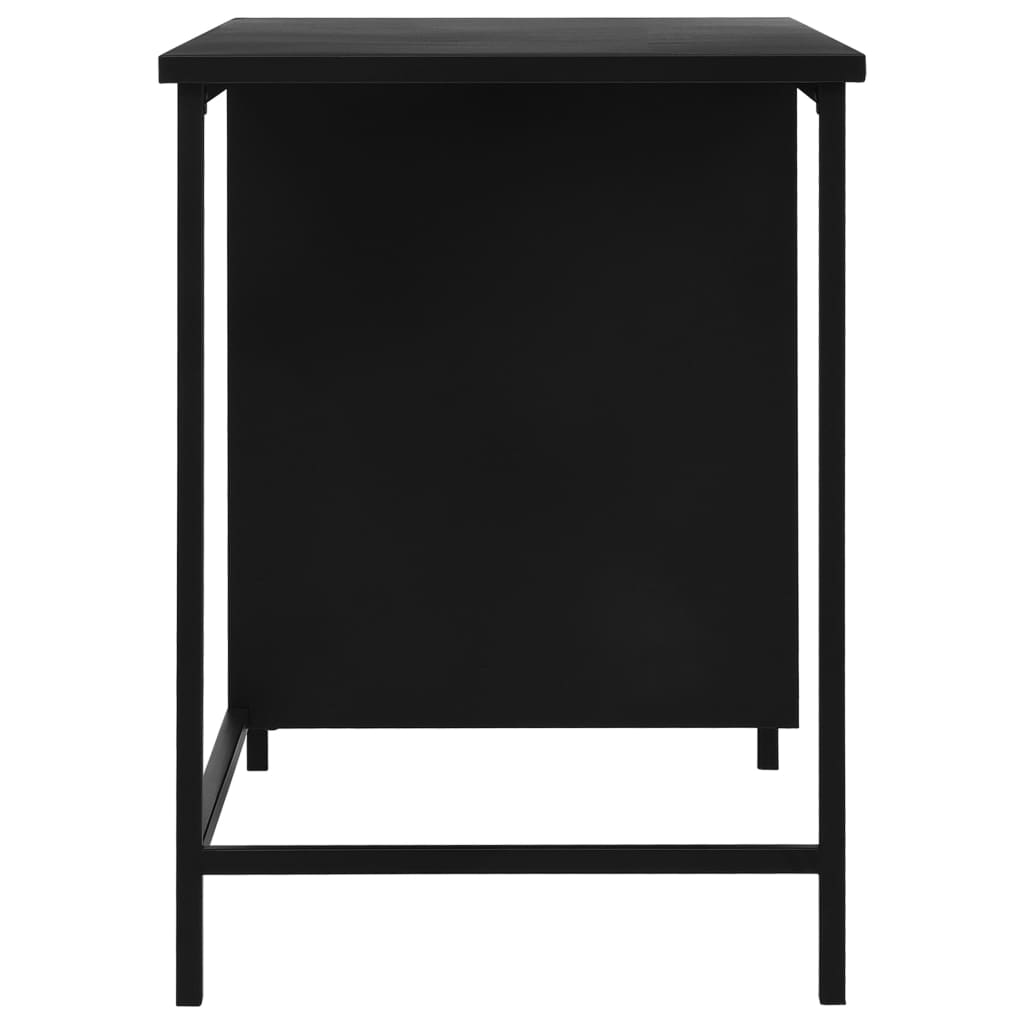 Desk with Drawers Industrial Black Steel
