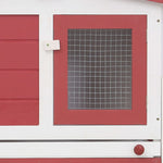 Large Rabbit Hutch Red - White