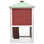 Animal Rabbit Cage Double Floor Red Wood