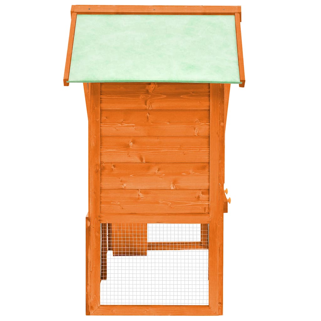Rabbit Hutch Solid Firwood 140x63x120cm Outdoor Pet Cage