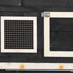 Solid Firwood Rabbit Hutch Grey & White 140x63x120cm Pet House