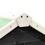 Solid Firwood Rabbit Hutch Grey & White 140x63x120cm Pet House