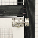 Solid Firwood Rabbit Hutch Grey & White 140x63x120cm Pet House