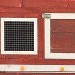 Solid Firwood Red & White Cabinet 140x63x120cm Storage Unit