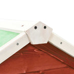 Solid Firwood Red & White Cabinet 140x63x120cm Storage Unit