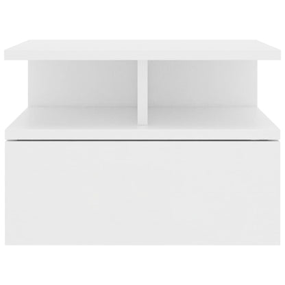 Floating Nightstands 2 pcs White Chipboard