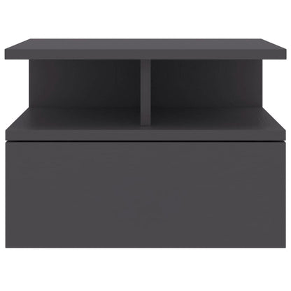 Floating Nightstands 2 pcs Grey -Chipboard