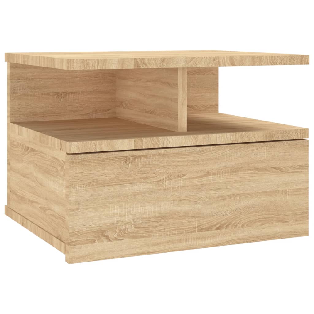Floating Nightstand Sonoma Oak Chipboard