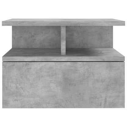 Floating Nightstand Concrete Grey Chipboard - 40×31×27cm