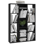Room Divider/Book Cabinet Black Chipboard